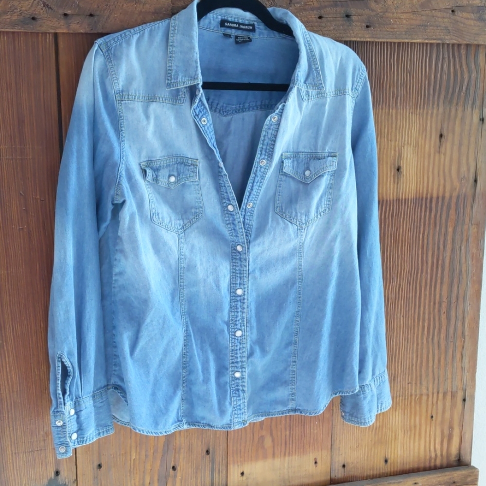 Denim button up